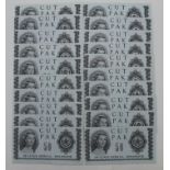 Europe TEST NOTES (20), De La Rue Giori S.A. - Bielomatik, 50 Cut Pak, black print on light blue