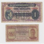 British Commonwealth (2), a pair of King George VI portraits, East African Currency Board 1 Shilling