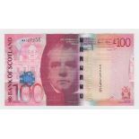 Scotland, Bank of Scotland 100 Pounds dated 19th January 2009, Kessock Bridge, a consecutively