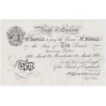 Catterns 10 Pounds dated 26th March 1930, rare MANCHESTER branch note, serial 124/V 36952 (B229f,