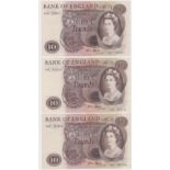 Fforde 10 Pounds (3) issued 1967, serial A45 895297, A82 406186 & A87 881798 (B316, Pick376b)