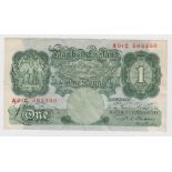 Beale 1 Pound issued 1950, a rare SUB SERIES FIRST RUN 'A01C' prefix, serial A01C 585350 (B268,