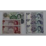 Isle of Man (6), comprising 10 Shillings (2) issued 1961 and 1969, signed R.H. Garvey, serial