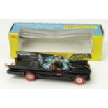 Corgi Toys, no. 267 'Rocket Firing Batmobile', car with red tires, lacking rockets & instructions,