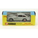 Corgi Toys, no. 270 'James Bond Aston Martin D.B.5', with insert, two bandits, secret instructions