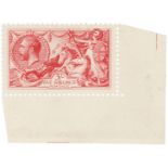 GB - GV 1919 5/- rose red, SG416 Bradbury & Wilkinson, unmounted mint corner example, a superb