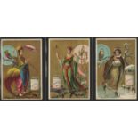 Liebig, S165 Bird Women II (French issue) complete set in a page, G - VG, cat value £140