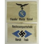 German HJ Sports school armband Fieseler (Storch) armband