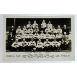Football Team postcard - Clapton Orient F.C. 1935-36, RP, by R.Mason of Clapton, team names below