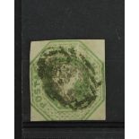 GB - 1847 1s Embossed stamp, cut square, horizontal crease. Cat £1000