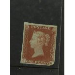 GB - 1841 Penny Red-brown (J-K), mint with large part gum (possibly regummed), 4 margins except