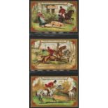 Liebig, S169 Poor Horsemanship (French issue) complete set in a page, G - VG, cat value £375