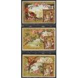 Liebig, S101 Birds V (inset on right), complete set in a page, fronts VG back of 1 card slight