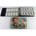 Modern brown binder of Players / Wills Cigarette Card sets in sleeves inc Motor Cards 1st & 2nd