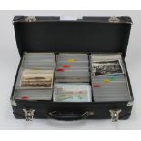 Devon postcards housed in large "dealers" postcard case. (approx 1500+ cards)