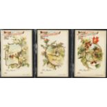 Liebig, Table Cards, T16 Country & River Scenes with Flowers complete set in a page, VG, cat