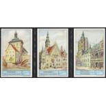 Liebig, S1385 German Town Halls complete set in a page, VG, cat value £325