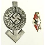 German HJ Proficiency badge plus enamel lapel badge