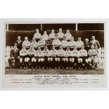 Football Team postcard - Clapton Orient F.C. 1938-39, RP, by A.Hester of Clapton, team names below