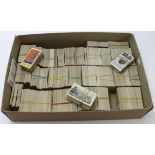 Box containing approx 3,000 loose cards, part sorted, mainly issues from Ogden, Churchman &