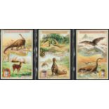 Liebig, S1123 Prehistoric Animals (French issue) complete set in a page, VG, cat value £1275