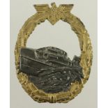 German E Boat badge 1st type, maker marked