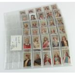 Wills, complete set Kings & Queens (short card brown back) in pages mainly VG, cat value £500