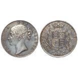 Crown 1844 stars, S.3882, lightly cleaned VF, surface marks.