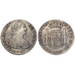 Spanish Peru silver 8 Reales 1797 LIMAE IJ, KM# 97, light water damage, VF