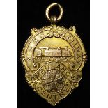 Railway related - Midland & Great Northern Railway Ambulance Centre, heavy 9ct. gold medal (weighs