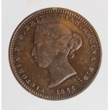 Jersey 1/26th Shilling 1866 proof, laquered nFDC, a few marks.