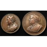 British Commemorative Medals (2) bronze d.41.5mm, and d.51mm, from the George Frederic Handel