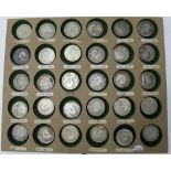 GB Halfcrowns (30) collection in a tray, 1817 to 1937 various.