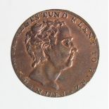 Token, 18thC: Middlesex, Dodd's Musical Instruments Halfpenny, D&H #300c (thin flan copper),