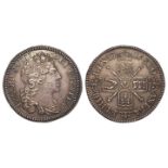 Scotland, James VIII (the Old Pretender) pattern Guinea in silver 1716. S.5725. Rare. Toned EF, a