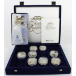 GB & Commonwealth Silver Proofs (8) in the Westminster Golden Wedding Anniversary case 1997, with