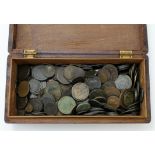 GB & World Copper & Bronze, ancient to modern, in a decorative wooden box.