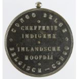 Belgian Congo Native Chief's Medal, silvered brass, d.70mm, these issued 1909 to c1958, the