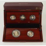 Five coin set 2020 (Five Pounds - Quarter Sovereign) Proof FDC boxed as issued