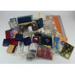 Assortment of mainly GB & world sets, boxed items etc, includes GB BU sets along with Silver