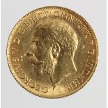 Half Sovereign 1915 cleaned nEF, surface marks.