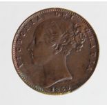 Farthing 1859 EF trace lustre.