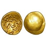 Ancient British Iron Age Celtic, imported coinage, Gallic War issue gold stater c.60-50 BC, 6.13g,