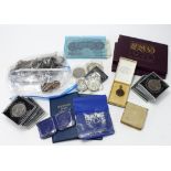 GB & World Coins, mostly GB assortment including 2x 1970 'flat pack' proof sets, crowns, a little