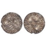 Anglo-Saxon silver penny of Harold I, Jewel Cross Type, BMC I, S.1163, 1.04g. Obverse reads:- +