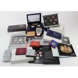 GB & World proof sets, mint sets, cased commemorative coins etc (26), good collection 19thC to