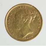 Half Sovereign 1884 GF edge nick obverse