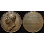 British Commemorative Medal, bronze d.55mm: Duke of Wellington, Governor of Plymouth 1819,
