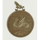 Railway related - Midland Railway Rifle Club bronze medal, Chairman's Cup, 1908 (not named).