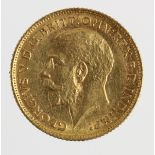 Half Sovereign 1912S, Sydney Mint, Australia, S.4009, nEF